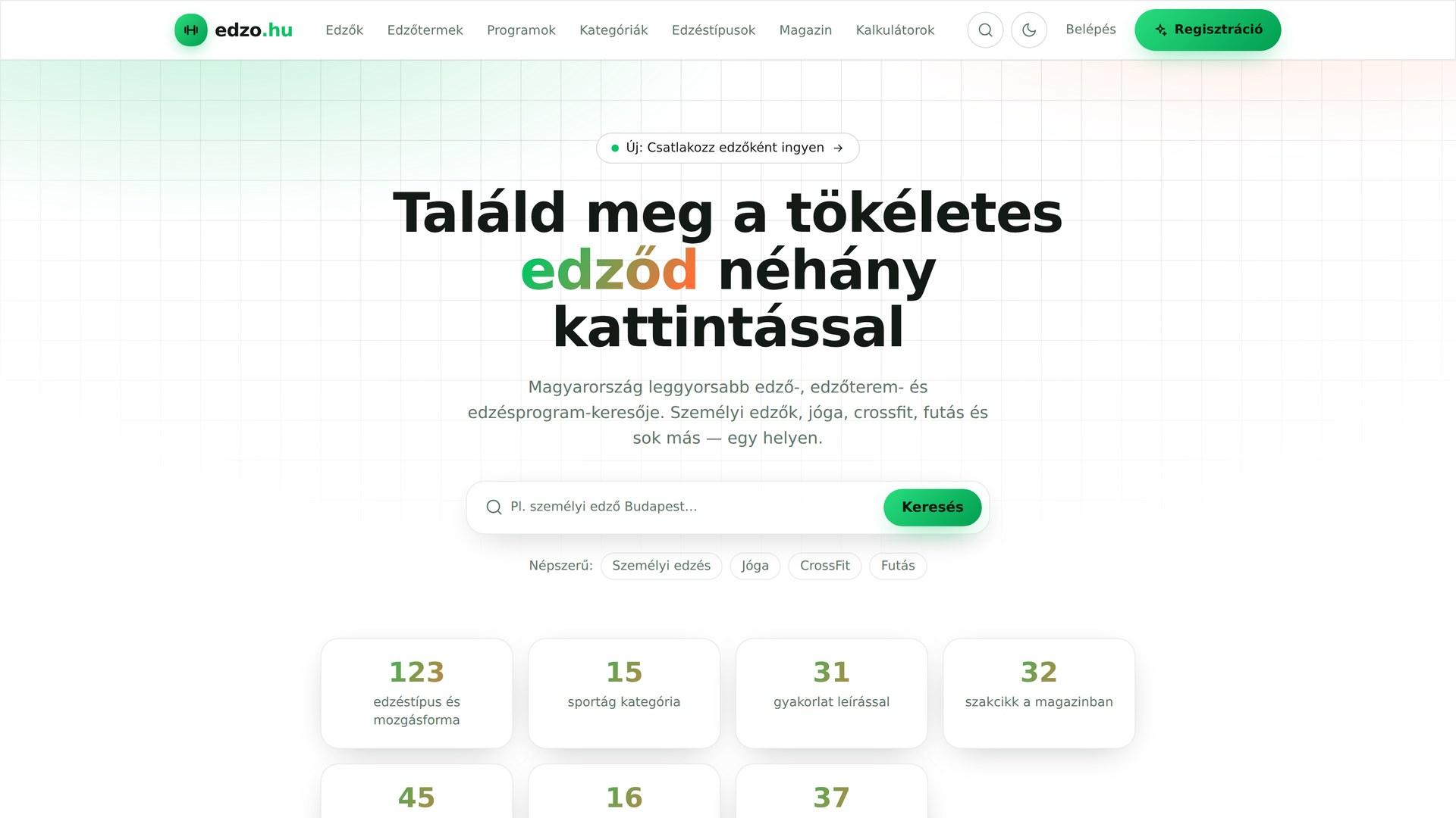 edzo.hu — Trainer & gym finder