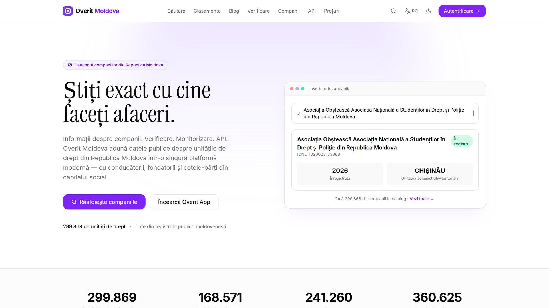 Overit.md — Moldovan company search & verification