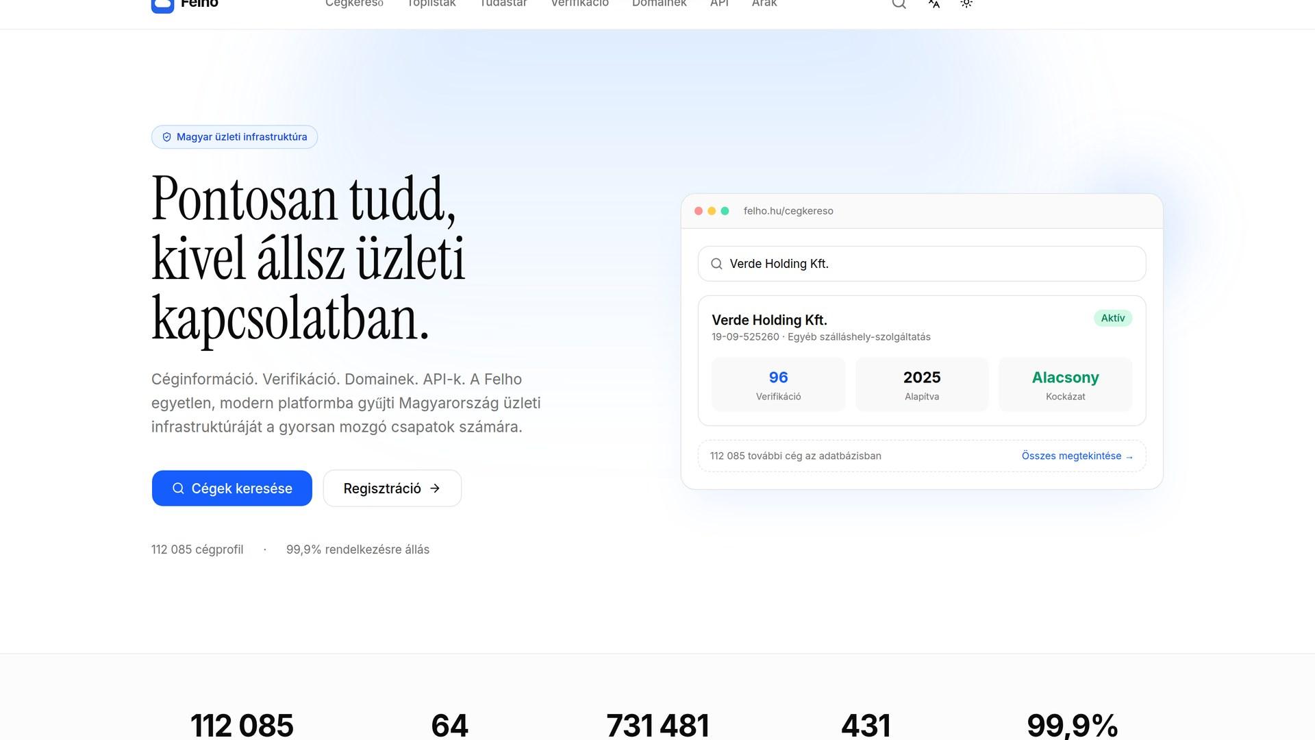 felho.hu — Hungarian company database & verification