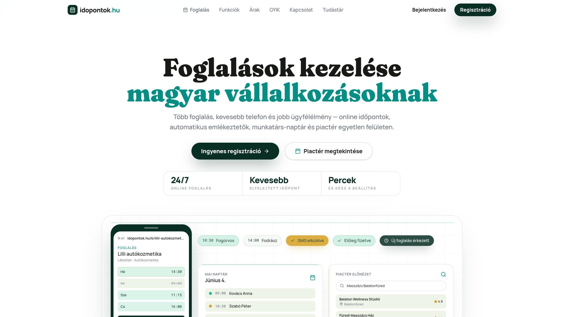 idopontok.hu — Online appointment booking
