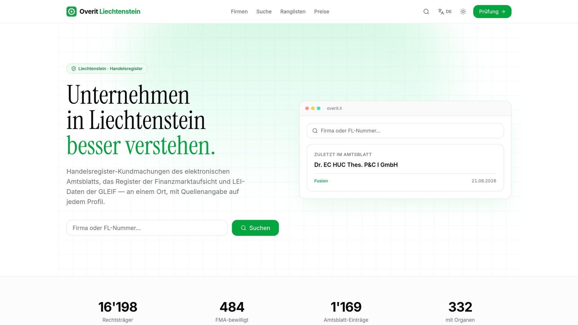 Overit.li — Liechtenstein company register