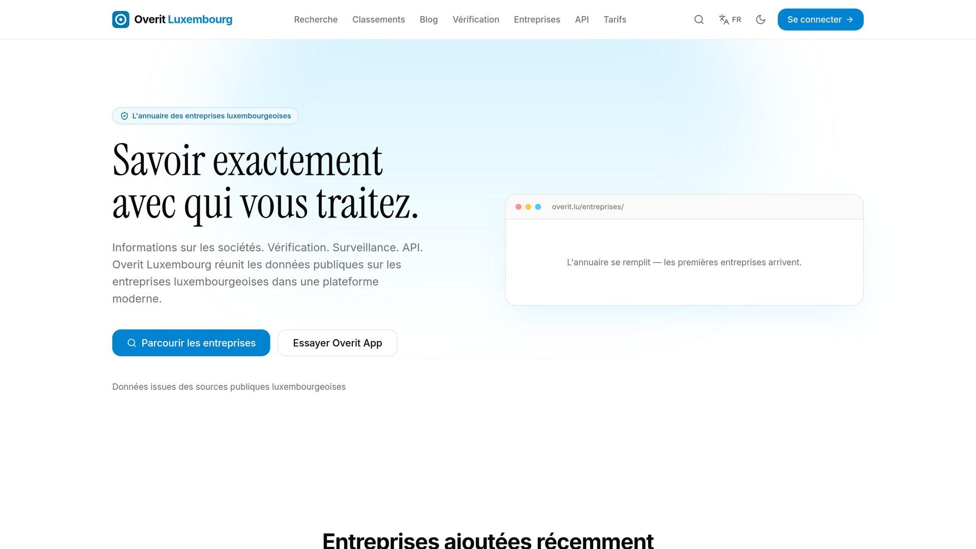 Overit.lu — Luxembourg company search