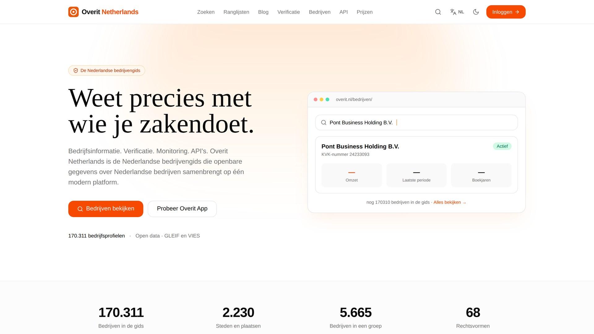 Overit.nl — Dutch company search & verification