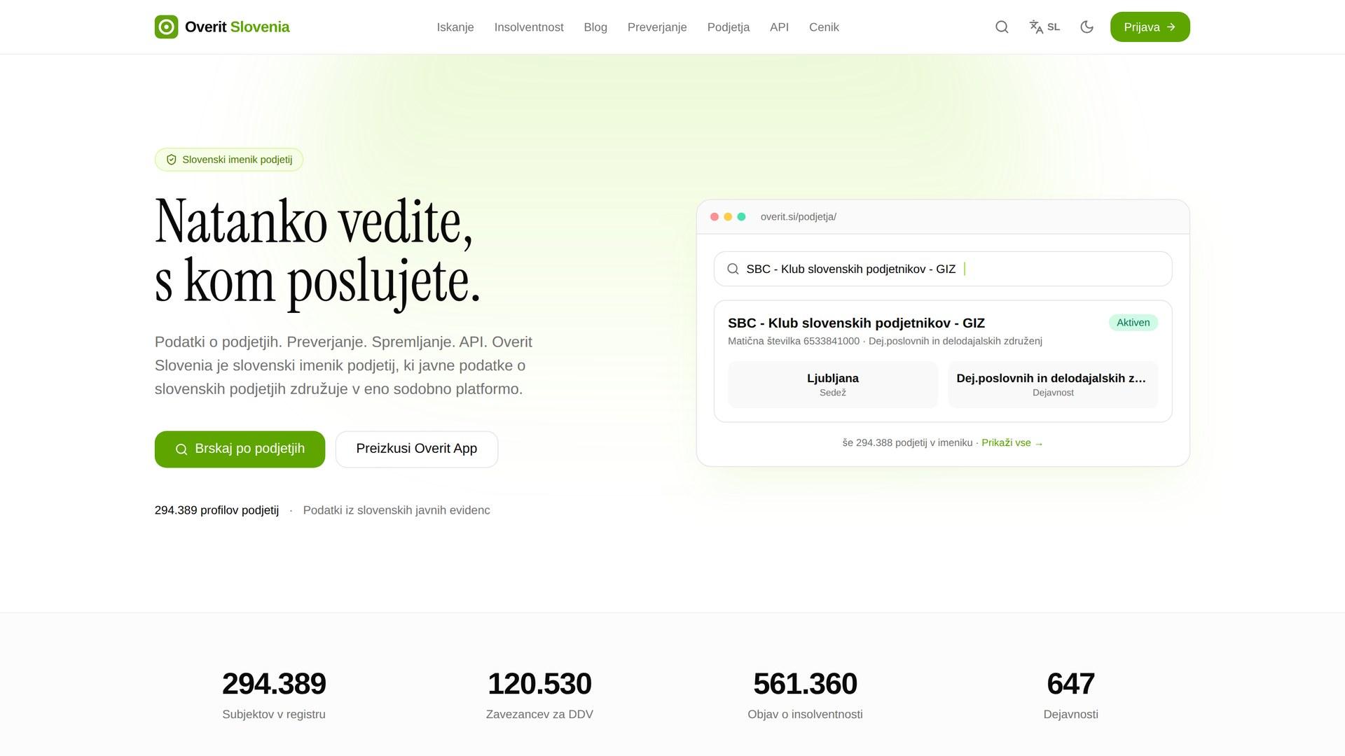 Overit.si — Slovenian company search & verification