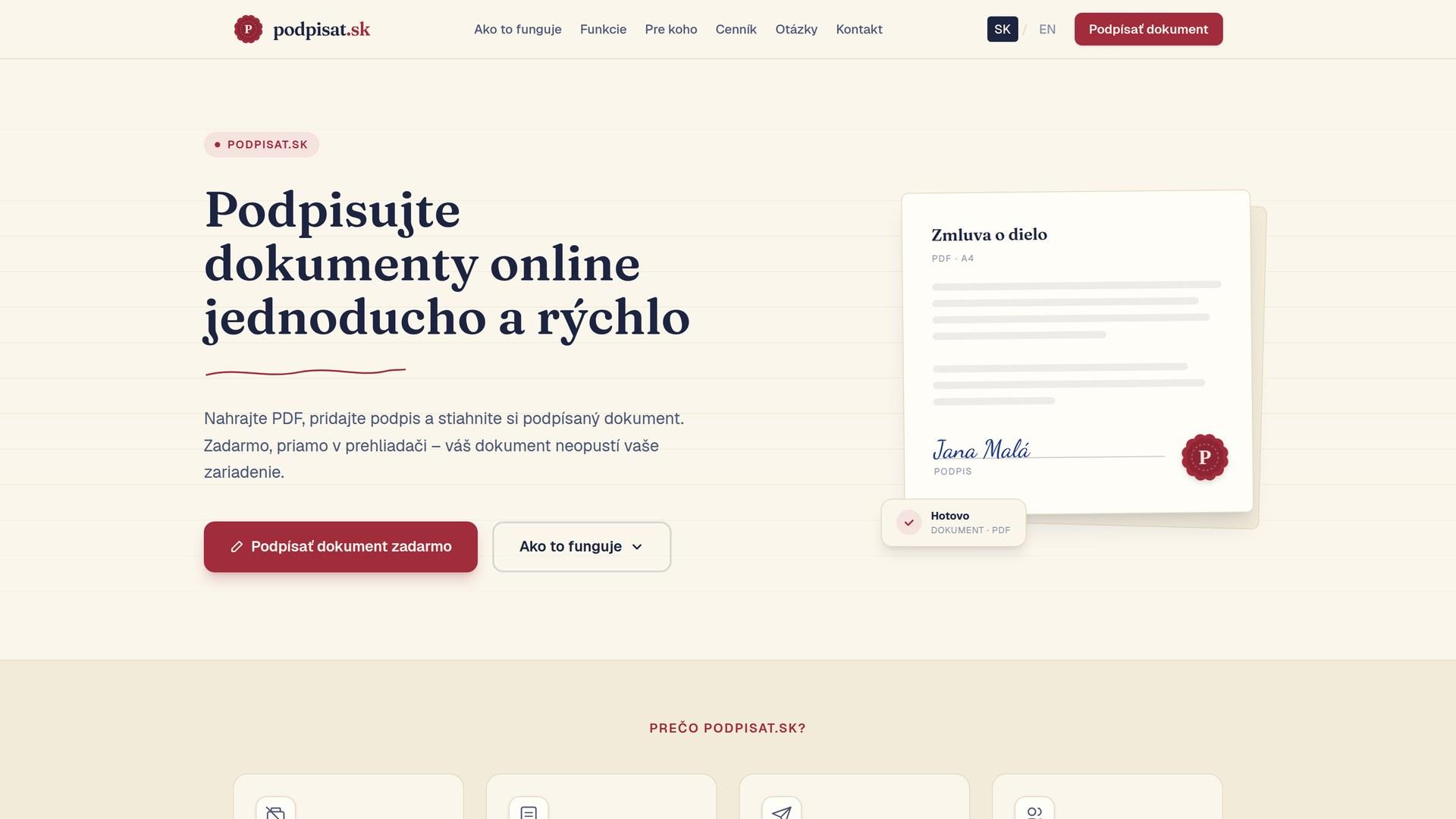 Podpisat.sk — Online document signing