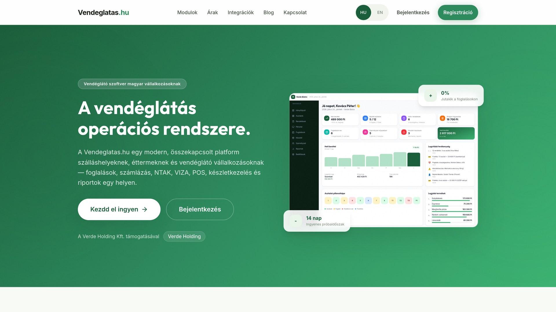 Vendeglatas.hu — Hospitality operating system